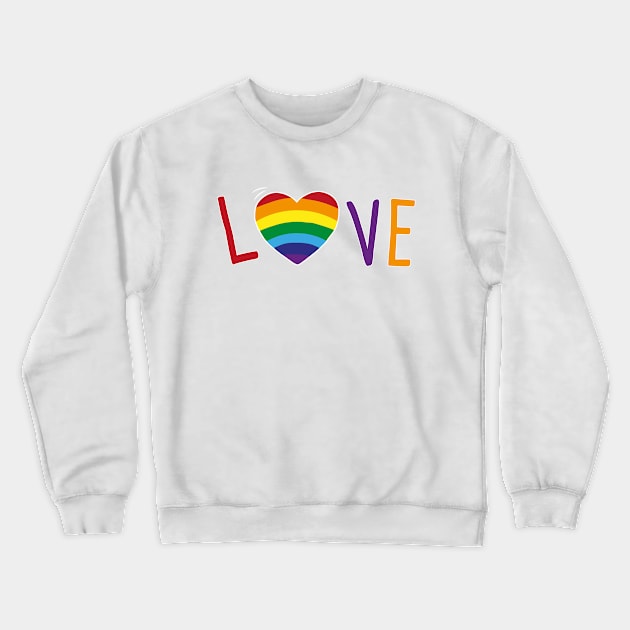 Love RAINBOW Crewneck Sweatshirt by Rocadisseny